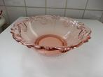Schaal antiek, glas, kleur roze, Ophalen of Verzenden