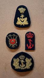 4x Pet embleem Koninklijke Marine (o.a adelborst, Brandweer), Ophalen of Verzenden, Marine, Nederland, Helm of Baret