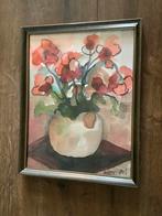 Aquarel in oude lijst, gesigneerd, 24/19 c.m., Antiek en Kunst, Ophalen of Verzenden