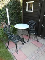 Bistroset kleur antiek groen, Tuin en Terras, Tuinsets en Loungesets, Ophalen, Zo goed als nieuw, Overige materialen, 2 zitplaatsen