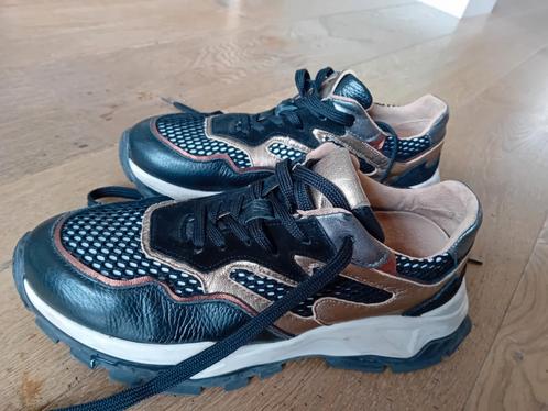 DWRS sneaker zwart-goud-wit leer maat 41, Kleding | Dames, Schoenen, Gedragen, Sneakers of Gympen, Wit, Ophalen of Verzenden