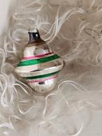 Oude Antieke AJEKO kerstbal / UFO zilver groen pink  nr.24, Diversen, Kerst, Ophalen of Verzenden