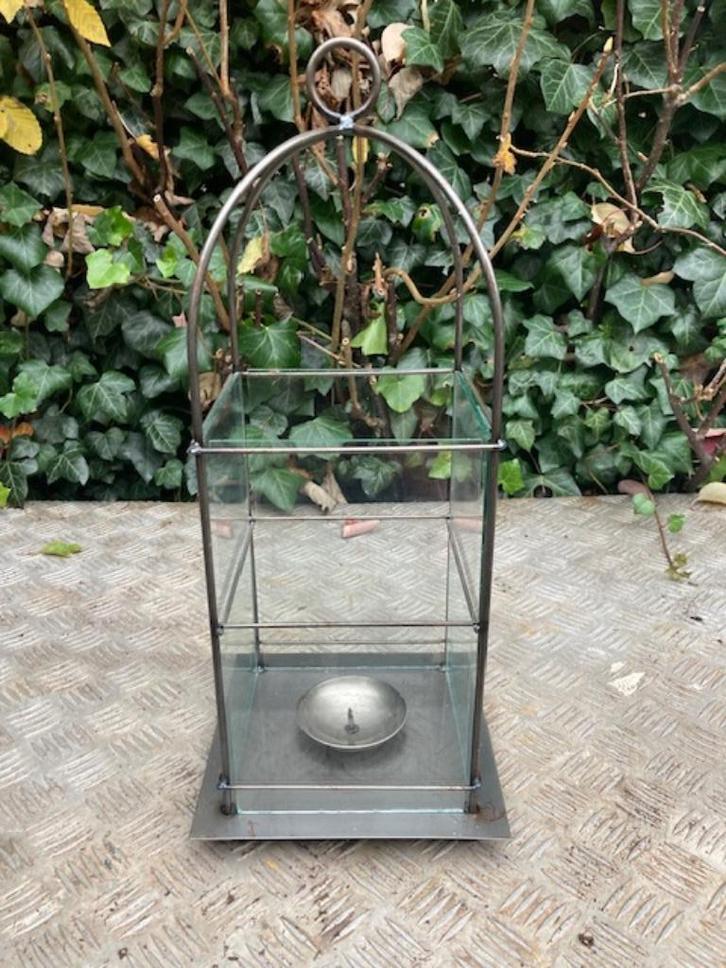 windlicht GROOT lantaarn model, Huis en Inrichting, Woonaccessoires | Kandelaars en Kaarsen, Zo goed als nieuw, Kandelaar, 25 tot 50 cm