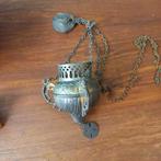 Antieke koperen godslamp/ wierookvat, Antiek en Kunst, Ophalen of Verzenden