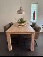 Teakhouten Eettafel 200x100cm, Gebruikt, Teakhout, 150 tot 200 cm, Vier personen