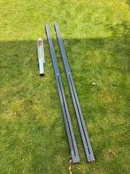 Nesling paal 2x en 1x grondanker, Tuin en Terras, Schaduwdoeken, Ophalen, Zo goed als nieuw