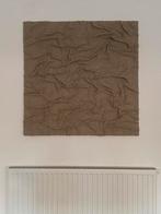 Wild zand wand decoratie schilderij 120x120 abstract, Nieuw, Ophalen of Verzenden