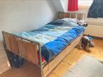 Steigerpijp houten bed, Huis en Inrichting, Landelijk, Eenpersoons, Zo goed als nieuw, Hout