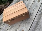 Houten Schatkist met Slot - Gebeitst, Minder dan 50 cm, Nieuw, Ophalen of Verzenden, Minder dan 50 cm