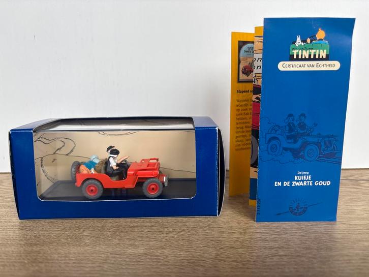 Tintin auto Kuifje De Jeep en de zwarte goud nr 7, Hobby en Vrije tijd, Modelauto's | 1:43, Ophalen of Verzenden