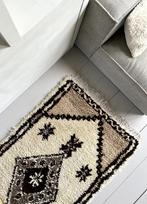 Vintage Azilal kleed 203x80 – handgeknoopt wol, crème/bruin, Crème, Rechthoekig, Nieuw, 200 cm of meer