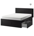 Compleet Ikea Brimnes bed ,lattenbodems, 4 lades(140x200cm)., Huis en Inrichting, Slaapkamer | Boxsprings, Ophalen of Verzenden