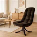 Vintage 70s. Fauteuil Scandinavisch, Ophalen of Verzenden, Zo goed als nieuw, Stof
