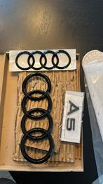 Audi Embleem Ringen + A5 Logo - Zwart - Nieuw, Auto-onderdelen, Voor, Nieuw, Bumper, Audi