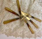 Set van antieke koperen mesjes (12 st.) en vorkjes (12 st.), Ophalen of Verzenden