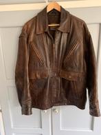 Vintage Redskins leren jack uit 1985, Bruin, Overige maten, Ophalen of Verzenden, Gedragen