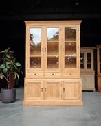 Hoge Vitrinekast | Servieskast | Buffetkast | Teak #2111, 200 cm of meer, 150 tot 200 cm, Ophalen of Verzenden, Teakhout