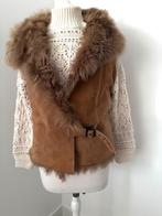 suede bodywarmer, Ophalen of Verzenden, Zo goed als nieuw, Maat 38/40 (M), Bruin