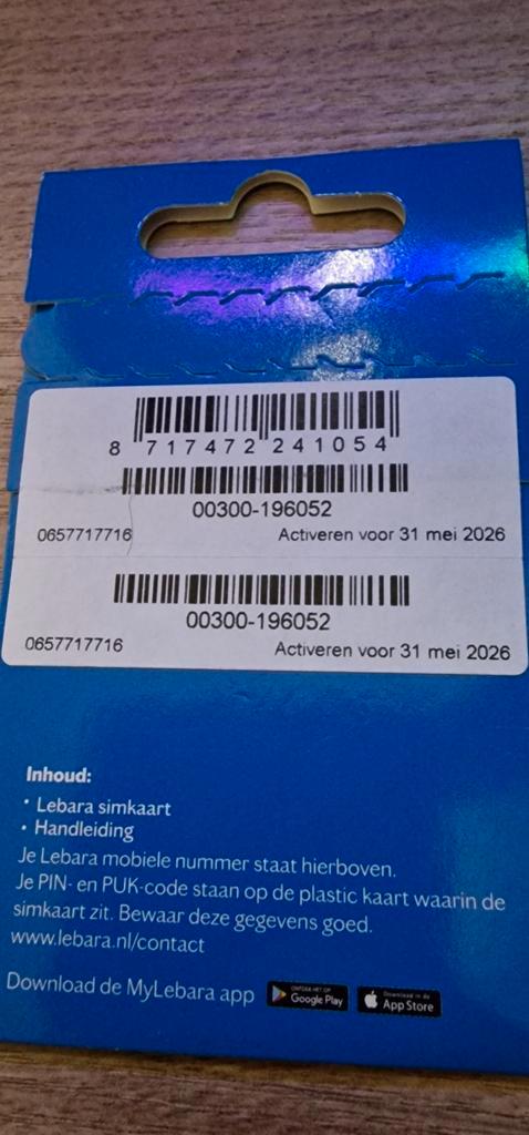 Makkelijke dikke Lebara nummer; 06 5 771 771 6, Telecommunicatie, Prepaidkaarten en Simkaarten, Nieuw, Overige providers, Ophalen of Verzenden