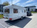ERIBA HYMER 465 LIVING PLUS met voortent+luifel in Topstaat, Caravans en Kamperen, Caravans, Schokbreker, Omvormbare zithoek, Rondzit