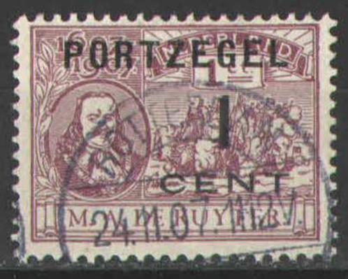 Nederland Port 32 gestempeld Michiel de Ruyter 1907, Postzegels en Munten, Postzegels | Nederland, Gestempeld, T/m 1940, Verzenden