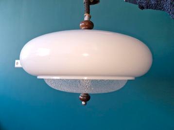 Vintage Jaren 60 Lamp - Plastic & Glas beschikbaar voor biedingen