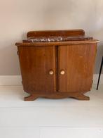 Vintage Antieke brocante kast marmer nachtkastje frans, Ophalen of Verzenden
