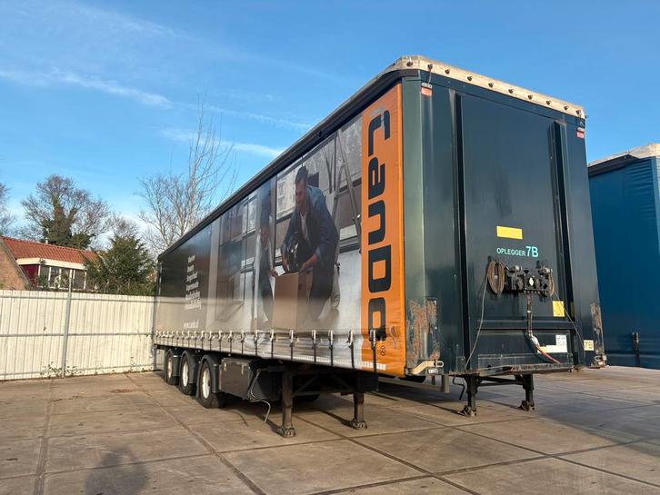 Nette PACTON oplegger 3 assen. (2x gestuurd), Auto's, Vrachtwagens, Particulier, Aanhangers en Opleggers, Zwart, Ophalen of Verzenden