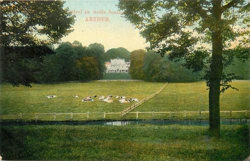 (387-213-047) Arnhem Kasteel en weide sonsbeek, Verzamelen, Ansichtkaarten | Nederland, Gelderland, Verzenden
