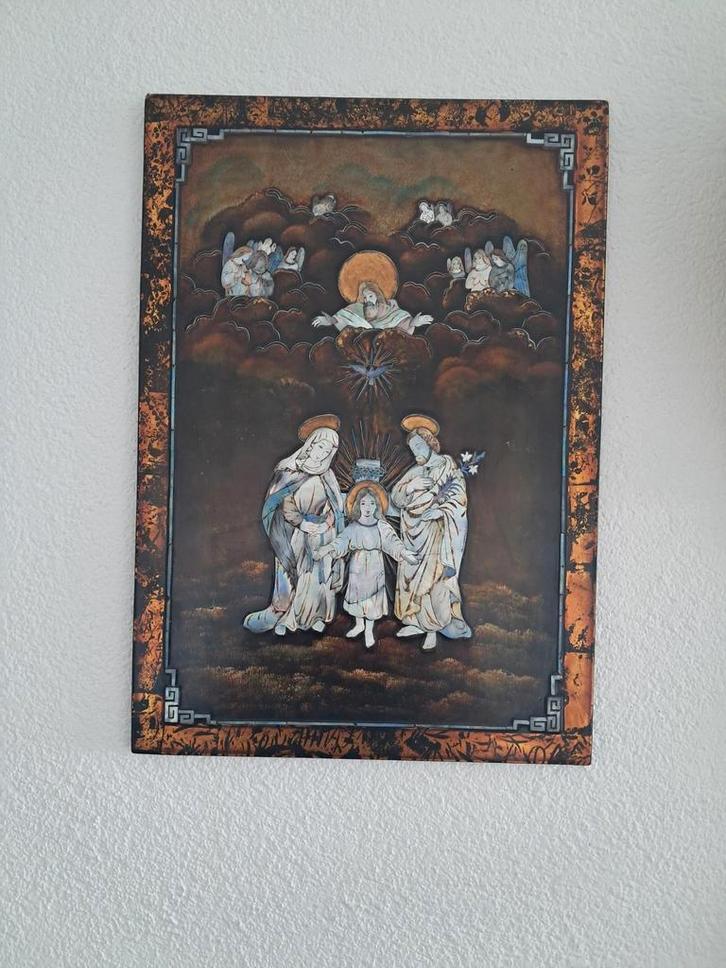 Parelmoer Inleg Schilderijen - Religieuze Kunst, Antiek en Kunst, Kunst | Schilderijen | Klassiek, Ophalen
