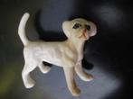 Antiek Beeldje Porseleinen Witte Hond Niet Gemerkt, Antiek en Kunst, Ophalen of Verzenden