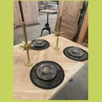 Eiken Boomstamtafel | ovaal | rond, Huis en Inrichting, Tafels | Eettafels, 100 tot 150 cm, Ophalen of Verzenden, Metaal, Ovaal