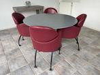 Eettafel (Leolux) incl. stoelen, Ophalen, Gebruikt, 100 tot 150 cm, Rond