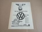 Reclame (uit oud tijdschrift) Volkswagen Kever (1963), Auto's, Gebruikt, Verzenden