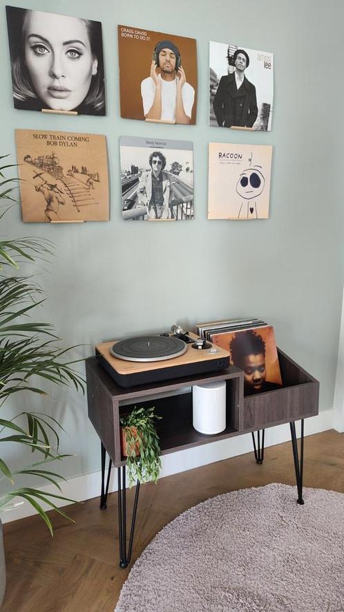 Houten platen meubel voor lps, versterken en platenspeler, Huis en Inrichting, Kasten | Wandmeubels, Nieuw, Minder dan 100 cm