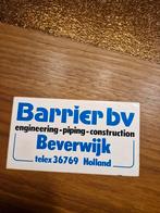 2274 Barrier BV Sticker Beverwijk, Verzamelen, Ophalen of Verzenden