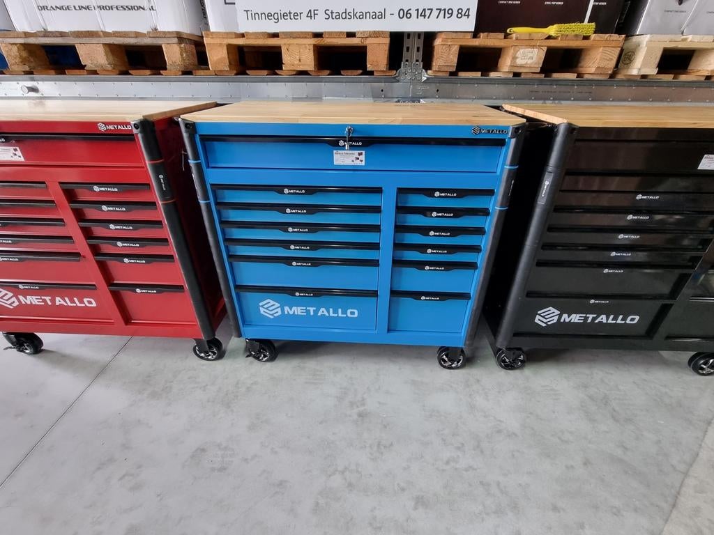 metallo gereedschapwagen 13 /10 laden gevuld, Doe-het-zelf en Verbouw, Gereedschapskisten, Nieuw, Gevuld, Ophalen of Verzenden