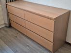 Ikea Malm ladekast eikenkleur - 6 laden, Ophalen, Gebruikt, 5 laden of meer, 150 tot 200 cm