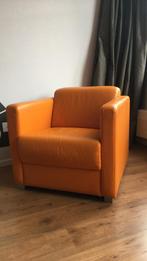 Leren fauteuil stoel, Huis en Inrichting, Fauteuils, Ophalen, Gebruikt, 50 tot 75 cm, Leer