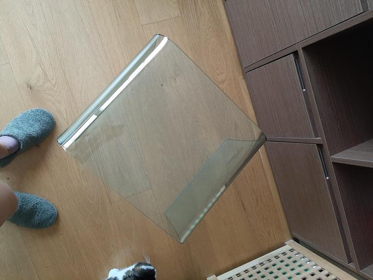 Fiam waterfall glass Coffee table, Huis en Inrichting, Tafels | Salontafels, Gebruikt, Minder dan 50 cm, Minder dan 50 cm, Minder dan 50 cm