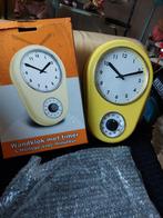 Ongebruikte retro styl oude voorraad keukenklok met timer, Antiek en Kunst, Ophalen of Verzenden