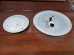 Vintage Plafondlamp met Design, Ophalen, Gebruikt, Glas, Vintage