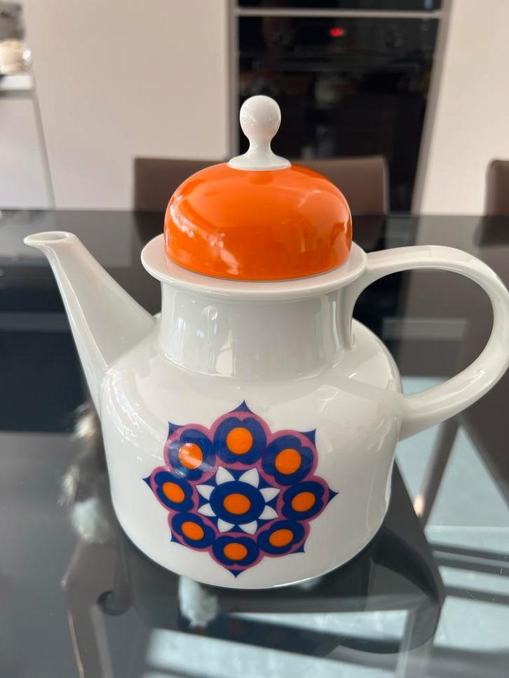 Johann Haviland Vintage Theepot met Oranje Deksel, Huis en Inrichting, Keuken | Servies, Zo goed als nieuw, Overige typen, Overige stijlen