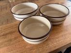 Set van 3 schalen emaille bruin beige. Nest schalen, Ophalen of Verzenden
