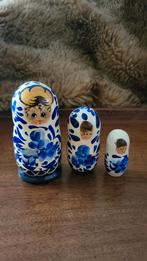 Baboesjka 3-delig, blauw, 10cm, Ophalen of Verzenden