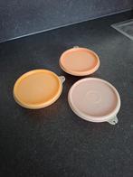 Vintage-set van 3 kleine bakjes met deksel, Huis en Inrichting, Keuken | Tupperware, Ophalen of Verzenden, Gebruikt, Rood, Schaal
