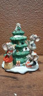 Kerst Theelichthouder Porselein - 17cm, Ophalen of Verzenden, Gebruikt
