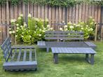 Life outdoor living loungeset banken en tafel, Tuin en Terras, Tuinsets en Loungesets, Ophalen, 4 zitplaatsen, Gebruikt, Aluminium