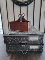2x Archief lades vintage, Ophalen of Verzenden