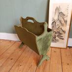 Lucky Vintage Krantenbak / Tijdschriftenrek Groen Velours, Huis en Inrichting, Woonaccessoires | Krantenbakken en Lectuurbakken